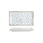 Preview: Tokyo Design Studio Sushi Plate Japan Flower Mizu White/Blue, Porcelain, 21 × 13.5 cm