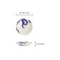 Preview: Plate Kawaii Octopus Blue/White, Porcelain, Ø 13.7 × 2.4 cm, Item No. 22127