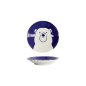Preview: Tokyo Design Studio Plate Kawaii Polar Bear Blue/White, Porcelain, Ø 13.7 × 2.4 cm