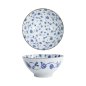 Preview: Tokyo Design Studio Schale Natsu Karakusa Mixed Bowl Blau/Weiß, Keramik, Ø 17,8 × 9,5 cm