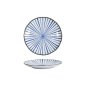 Preview: Tokyo Design Studio Plate Natsu Tokusa Blue/White, Porcelain, Ø 16.5 × 2 cm