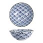 Preview: Tokyo Design Studio Ramen Bowl Natsu Nami Blue/White, Porcelain, Ø 21 × 7.8 cm, 1 l