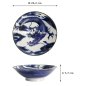 Preview: Schale Japonism Dragon Blau, Porzellan, Ø 25,2 × 7,7 cm, Art.-Nr. 22515