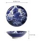 Preview: Schale Japonism Lion Blau, Porzellan, Ø 25,2 × 7,7 cm, Art.-Nr. 22517