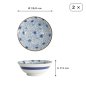Preview: Schalen-Set Mixed Bowls Japan Flower, 2-tlg., Porzellan, Ø 19 × 7,5 cm, Art.-Nr. 22528