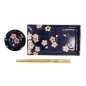 Preview: 4 w/Chopsticks Blue Kawaii Maiko Sushi Plate Giftset Set at g-HoReCa (picture 3 of 6)