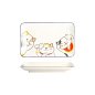 Preview: Tokyo Design Studio Sushi Plate Kawaii Lucky Cat White/Red, Porcelain, 21 × 13.5 cm