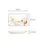 Preview: Sushi Plate Kawaii Lucky Cat White/Red, Porcelain, 21 × 13.5 cm, Item No. 22660