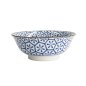 Preview: Rice Bowl Mixed Bowls Kristal Blue/White, Porcelain, Ø 20.5 × 8 cm, 1.2 l, Item No. 2286