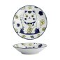 Preview: Tokyo Design Studio Pasta Plate Kawaii Lucky Cat Neko Blue, Porcelain, Ø 21 × 5 cm
