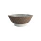 Preview: Ramenschale Satomaki Kairagi Braun/Weiß, Porzellan, Ø 21,5 × 9 cm, 1,3 l, Art.-Nr. 33173