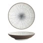 Preview: Tokyo Design Studio Deep Plate Satomaki Tokusa Brown/White, Porcelain, Ø 23 × 5 cm