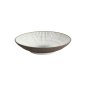 Preview: Deep Plate Satomaki Tokusa Brown/White, Porcelain, Ø 23 × 5 cm, Item No. 33179