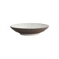 Preview: Deep Plate Satomaki Tokusa Brown/White, Porcelain, Ø 23 × 5 cm, Item No. 33179