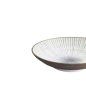 Preview: Deep Plate Satomaki Tokusa Brown/White, Porcelain, Ø 23 × 5 cm, Item No. 33179