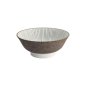Preview: Ramenschale Satomaki Tokusa Braun/Weiß, Porzellan, Ø 21,5 × 9 cm, 1,3 l, Art.-Nr. 33180