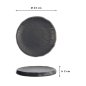 Preview: Runder Teller Iwate Black Rock, Melamin, Ø 23 × 2 cm, Art.-Nr. 33278
