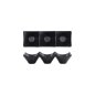 Preview: Tokyo Design Studio Sauce Dish with 3 Compartments Iwate Black, Melamine, 18.7 × 6.2 × 4.4 cm, 114 ml