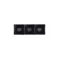 Preview: Sauce Dish with 3 Compartments Iwate Black, Melamine, 18.7 × 6.2 × 4.4 cm, 114 ml, Item No. 33287