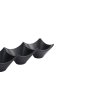 Preview: Sauce Dish with 3 Compartments Iwate Black, Melamine, 18.7 × 6.2 × 4.4 cm, 114 ml, Item No. 33287