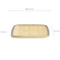 Preview: TDS, Square Plate, Bamboo, 15.2x15.2x2cm, Item No. 33290
