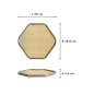 Preview: Sechseckiger Teller, Bambus, 20 × 18,9 × 2,5 cm, Art.-Nr. 33292