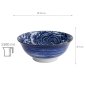 Preview: TDS, Bowl, Yakuza, Dragon, Blue/White, Ø 19.8x7.5cm 1000ml, Item No. 33338