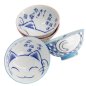 Preview: TDS, Schale-Geschenkset, Kawaii, Lucky Cat, Blau/Rosa, 4Stk, Ø 11,3 x 5,8 cm 300 ml, Art.-Nr. 33359
