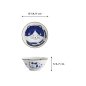 Preview: Tayo-Schale Kawaii Cat Neko Blau (Blau/Weiß), Porzellan, Ø 14,9 × 6,7 cm, 500 ml, Art.-Nr. 33413
