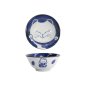 Preview: Tokyo Design Studio Tayo-Schale Kawaii Cat Neko Blau (Blau/Weiß), Porzellan, Ø 14,9 × 6,7 cm, 500 ml