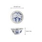 Preview: Tayo-Schale Kawaii Cat Neko Blau (Blau/Weiß), Porzellan, Ø 14,9 × 6,7 cm, 500 ml, Art.-Nr. 33416