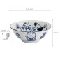 Preview: TDS, Ramen Bowl, Kawaii Cat Neko, Blue, Ø 19.7x7.5cm 1000ml, Item No. 33420