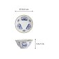 Preview: Tayo-Schale Kawaii Cat Neko Blau (Blau/Weiß), Porzellan, Ø 14,9 × 6,7 cm, 500 ml, Art.-Nr. 33484
