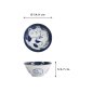 Preview: Tayo-Schale Kawaii Cat Neko Blau (Blau/Weiß), Porzellan, Ø 14,9 × 6,7 cm, 500 ml, Art.-Nr. 33487