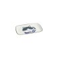 Preview: Rechteckiger Teller Kawaii Cat Neko D Blau/Weiß, Porzellan, 16,3 × 10,2 cm, Art.-Nr. 33495