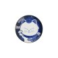 Preview: Teller Kawaii Cat Neko Blau/Weiß, Porzellan, Ø 16,7 × 2,8 cm, Art.-Nr. 33500