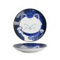 Preview: Tokyo Design Studio Teller Kawaii Cat Neko Blau/Weiß, Porzellan, Ø 16,7 × 2,8 cm