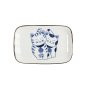 Preview: Rechteckiger Teller Kawaii Cat Neko G Blau/Weiß, Porzellan, 16,3 × 10,2 cm, Art.-Nr. 33504