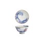 Preview: Tokyo Design Studio Rice Bowl Kawaii Wave Cat Blue/Red, Porcelain, Ø 11.5 × 6 cm, 300 ml