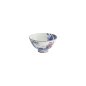Preview: Rice Bowl Kawaii Wave Cat Blue/Red, Porcelain, Ø 11.5 × 6 cm, 300 ml, Item No. 33597