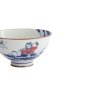 Preview: Rice Bowl Kawaii Wave Cat Blue/Red, Porcelain, Ø 11.5 × 6 cm, 300 ml, Item No. 33597