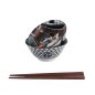 Preview: TDS, Tayo Bowl Gift-Set, Asakusa, 2-piece set w/chopsticks, Ø 14.8x7cm 550ml, Item No. 33606