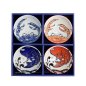 Preview: TDS, Bowl Giftset, 4-piece set, Seafood, Snapper & Crab, Blue/Red, Ø 11.2x6.2cm 300ml, Item No. 33697