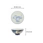 Preview: Schale Kawaii Tiger Blau, Porzellan, Ø 14,5 × 6,5 cm, 500 ml, Art.-Nr. 33829