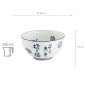 Preview: TDS, Bowl, Kawaii, Lucky Cat Okonomi, Blue/White, Ø 13x7.2cm 500ml - Item No. 33849