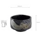 Preview: TDS, Matcha Bowl, Black Brush, Ø12x7.5cm, 500ml, Item No. 33904