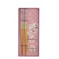 Preview: TDS, Chopstick Set, Pink Flower, with chopstick rests, 2 pair, Item No. 33921
