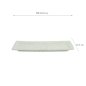 Preview: TDS, Rectangular Plate, Teppun Konahiki, White,  29.8x12.4cm, Item No. 33965