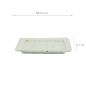 Preview: TDS, Rectangular Plate, Teppun Konahiki, White, 16.5x11.7cm, Item No. 33966
