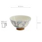 Preview: TDS, Rice Bowl, Kawaii Bird Grey, Ø 11.5x6.2cm 300ml, Item No. 34034